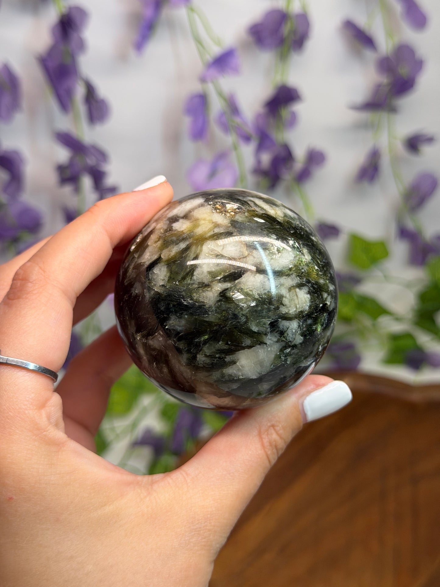 6cm Green Mica Sphere A