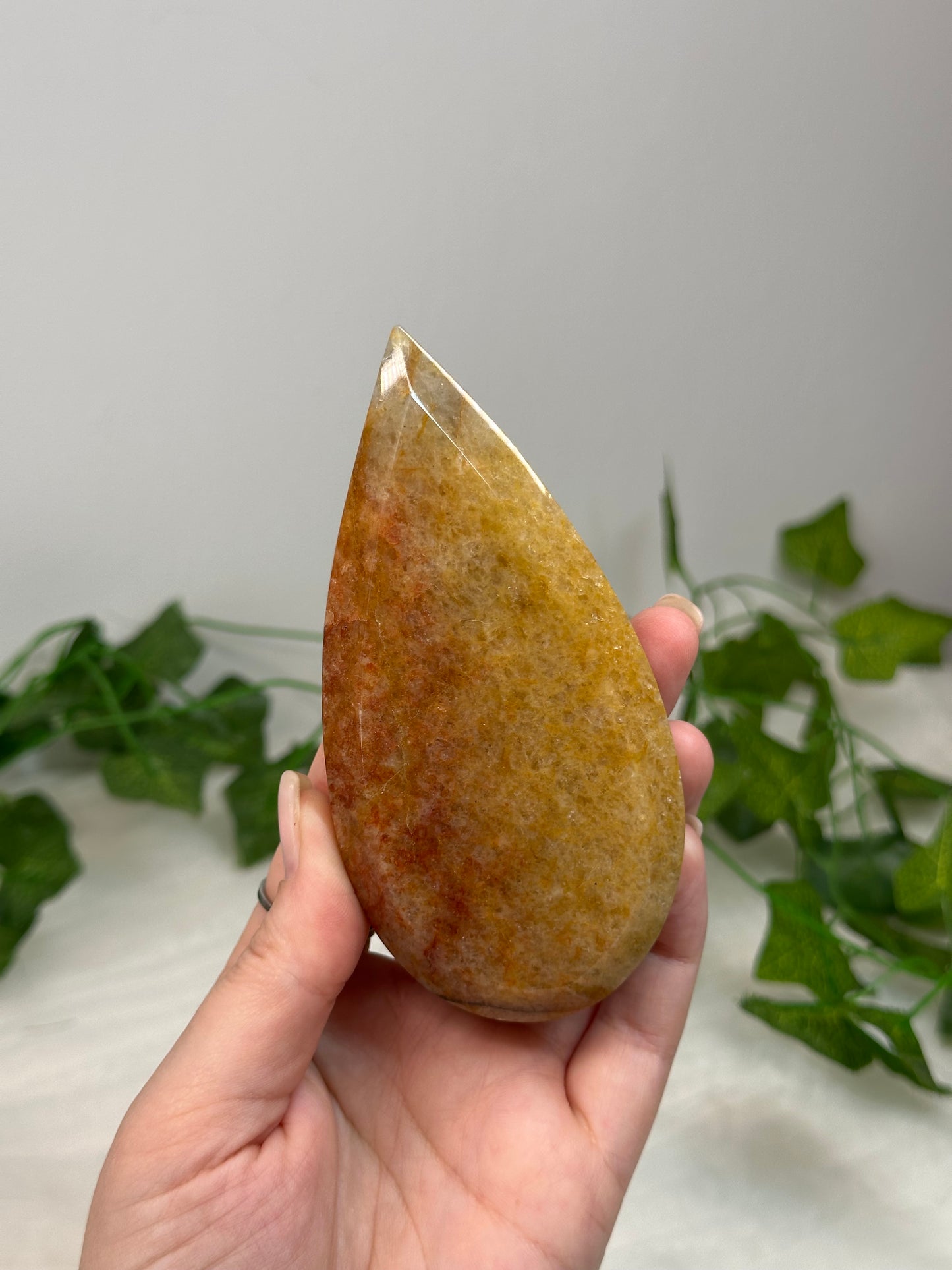 Golden Healer Teardrop on a Stand