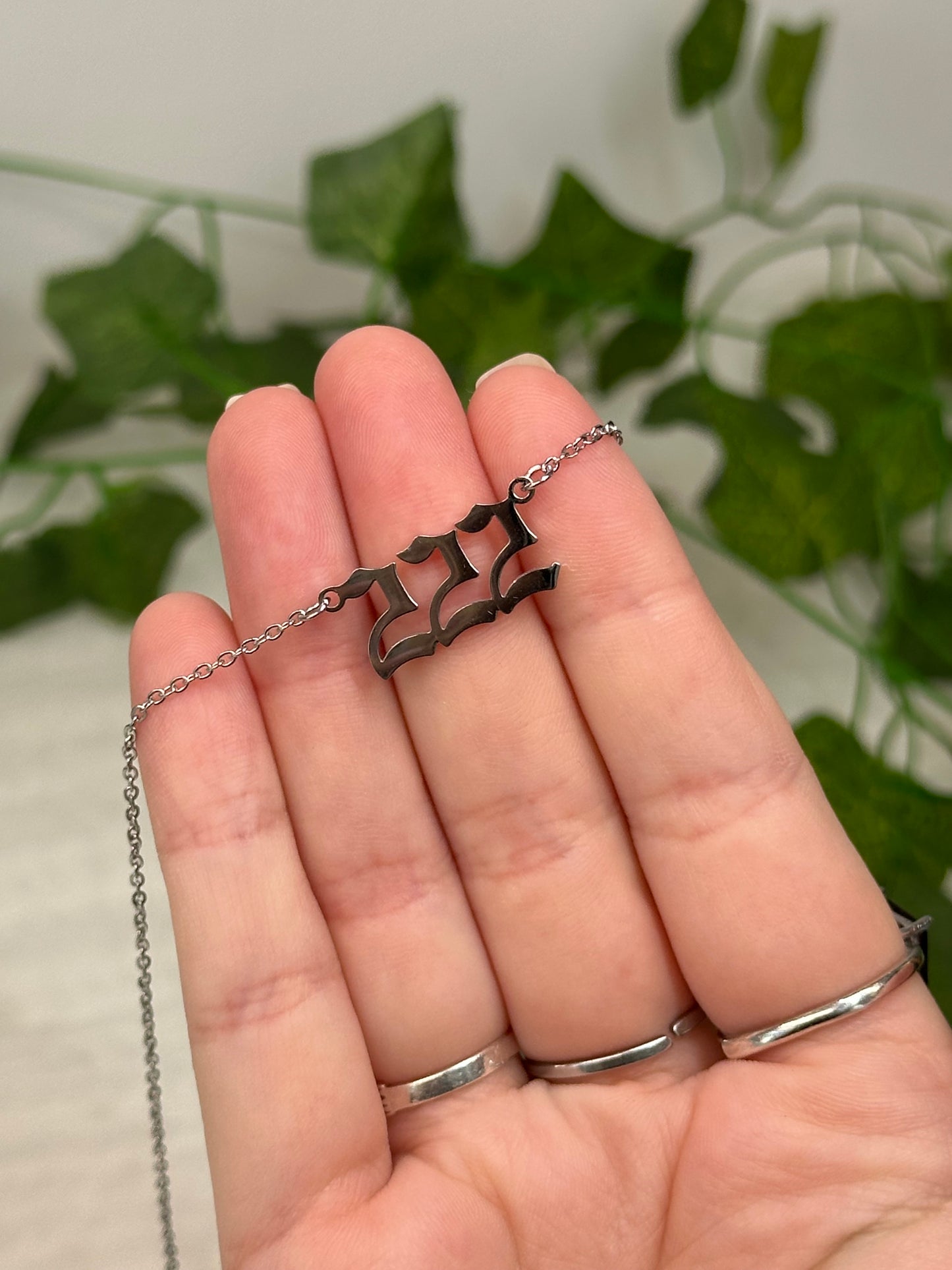 Angel Number Necklace (Stainless Steel)