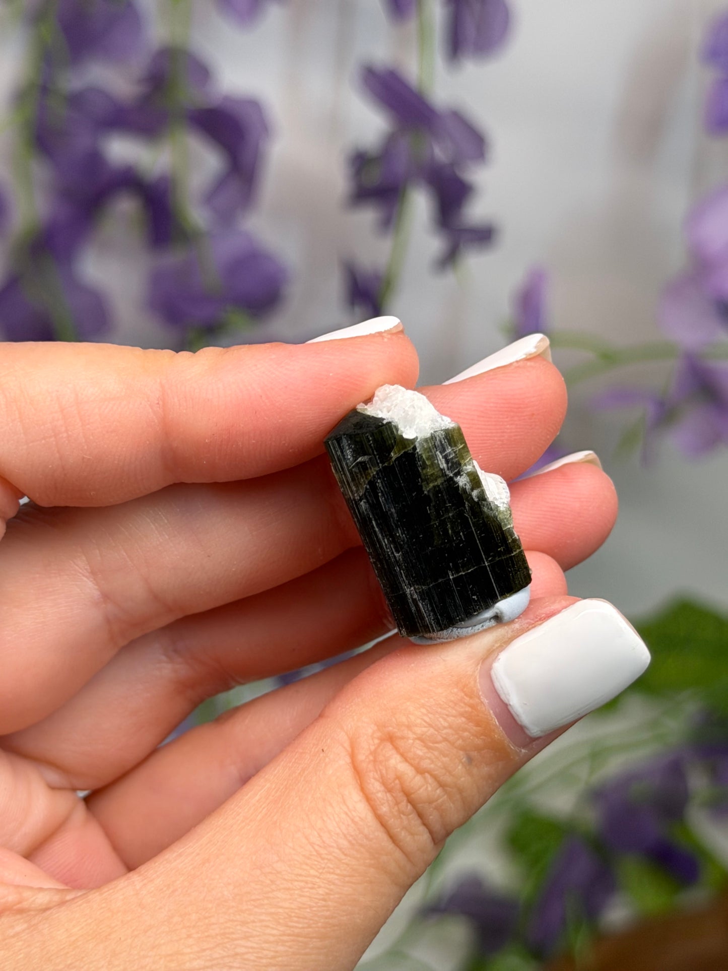 Green Cap Tourmaline w Quartz & Albite