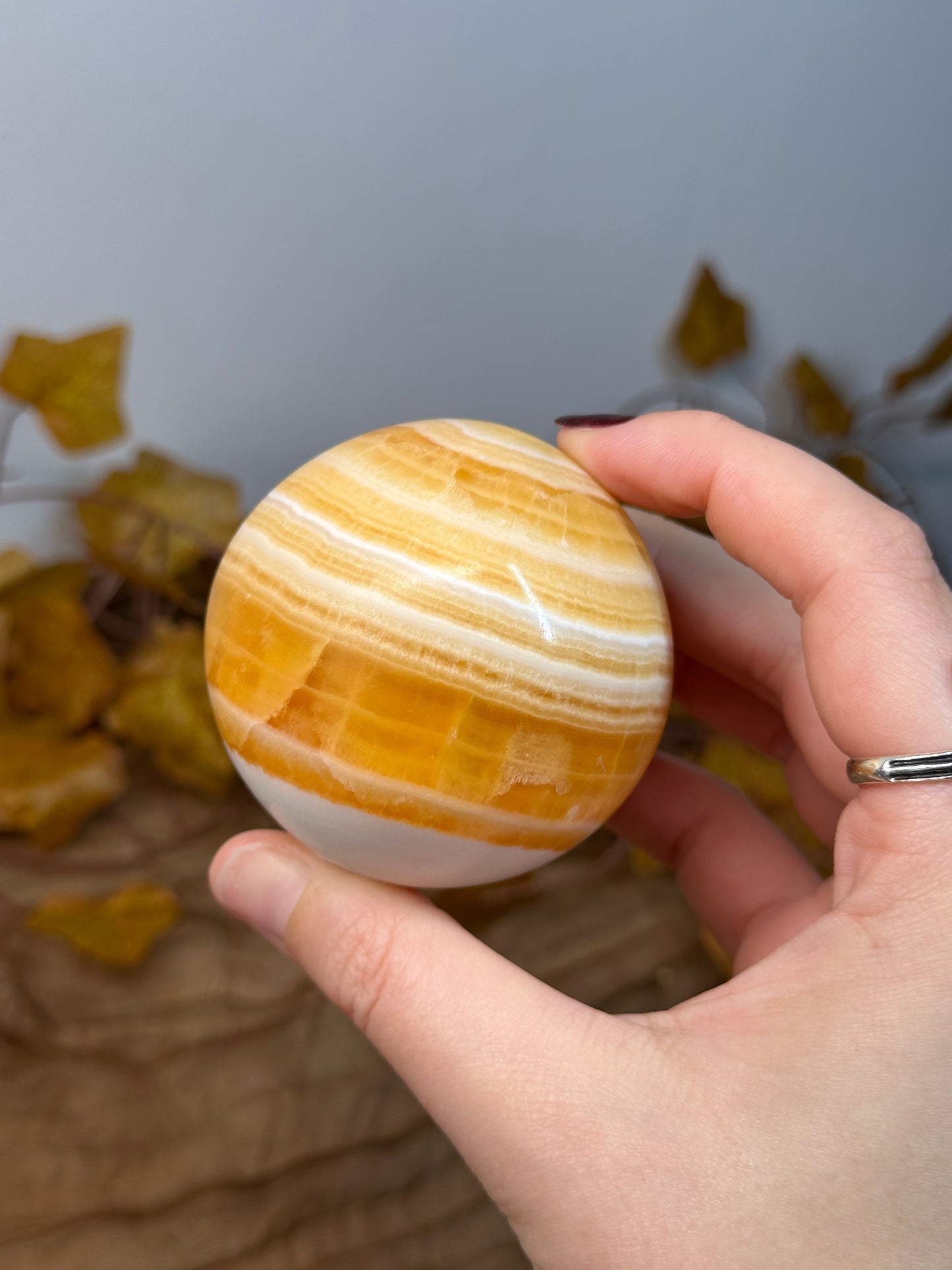 Orange Calcite Sphere