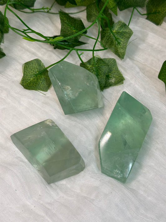 Green Fluorite Freeforms