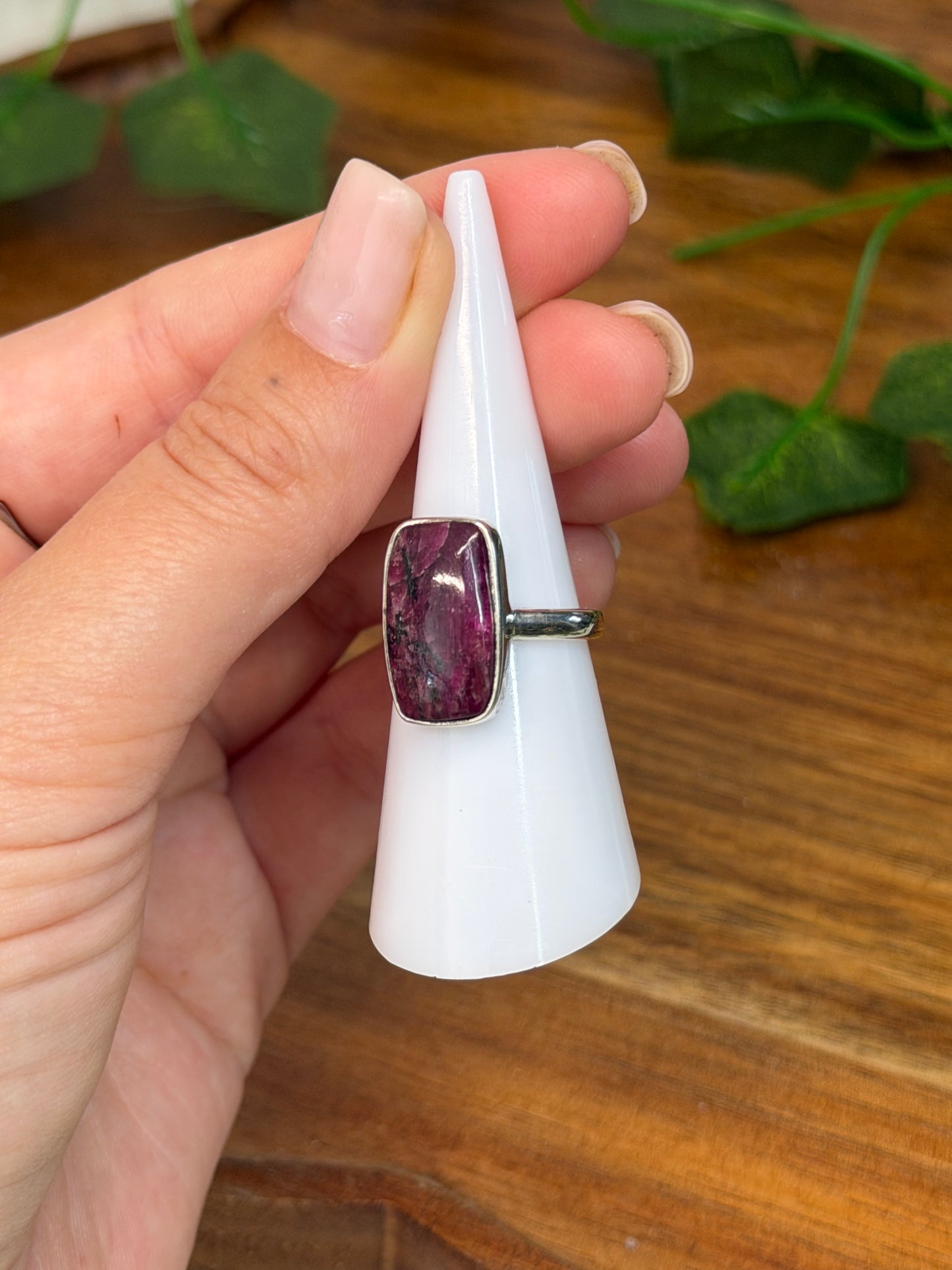 Eudyalite Ring Size M (925 Sterling Silver)